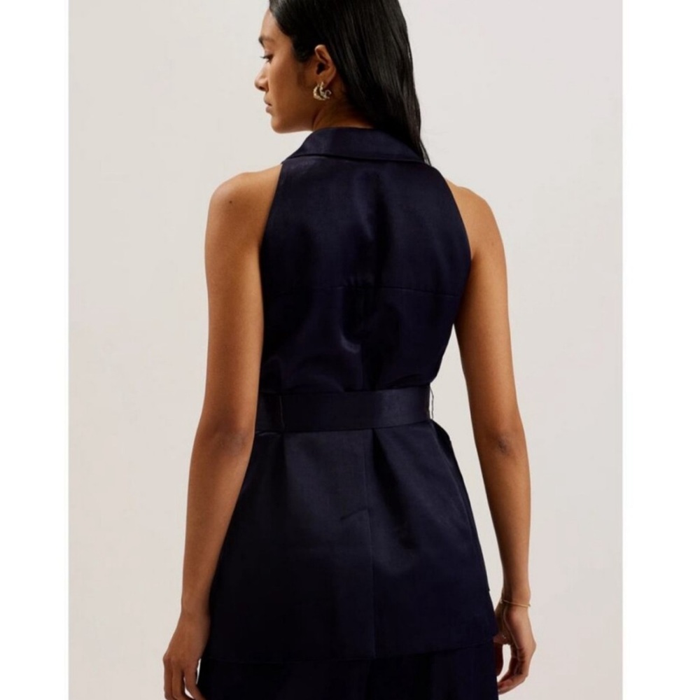 Ted Baker Navy Satin blazer size 2 to 4 - Picture 17 of 17